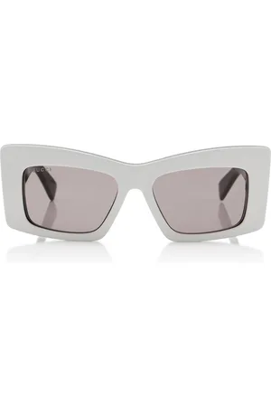 Gucci Square-Frame Acetate Sunglasses, /white, OS