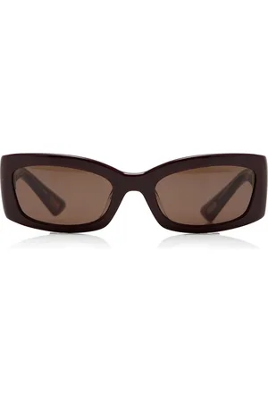 Khaite X Oliver Peoples Rectangle-Frame Acetate Sunglasses, , OS