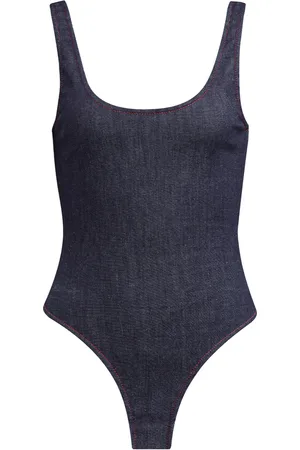 Alaïa Denim Tank Bodysuit, , FR 34