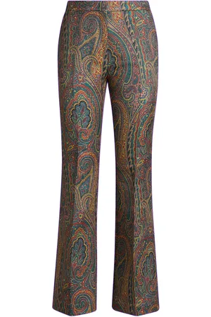 Etro Printed Crepe Straight-Leg Pants, , IT 44