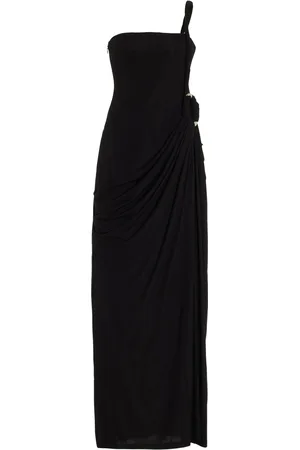 Simkhai Sone Draped Asymmetric Jersey Maxi Dress, , US 2