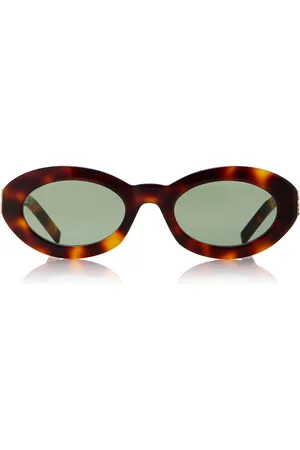 Saint Laurent Round-Frame Acetate Sunglasses, , OS
