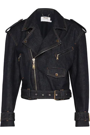 ZIMMERMANN Crush Denim Biker Jacket, , 0