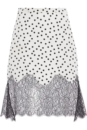 FRANCOISE Exclusive Stevie Lace-Trimmed Silk Crepe Mini Skirt, , FR 38