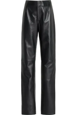 The Frankie Shop Ziggys Leather Straight-Leg Pants, , XS