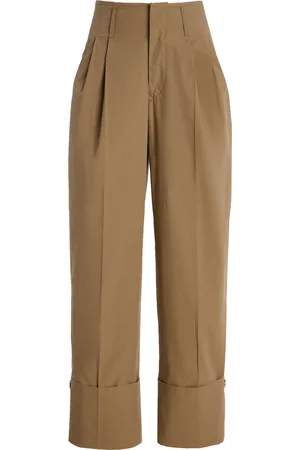 DARKPARK Diana High-Rise Stretch-Cotton Straight-Leg Pants, , FR 42