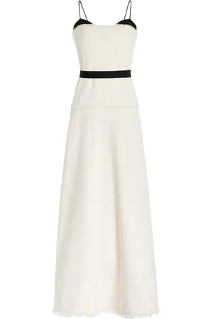Simkhai Quinlin Tweed Corset Midi Dress, /white, US 2