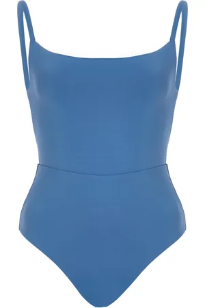 ANEMOS Square-Neck Open-Back One-Piece Swimsuit, , XS