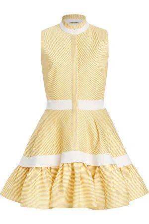 ALEXIS Natacha Herringbone Mini Shirt Dress, , S