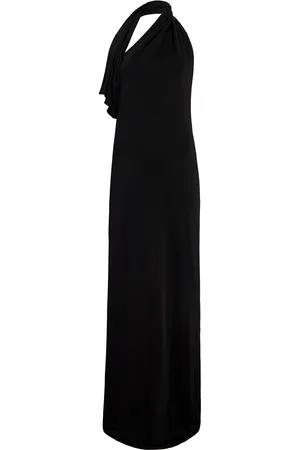 Khaite Roza Draped Jersey Halter Maxi Dress, , XS