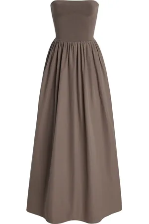MATTEAU Exclusive Strapless Knit and Cotton Maxi Dress, , 1