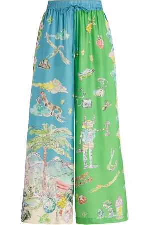 ALÉMAIS Daria Silk Wide-Leg Pants, , AU 8