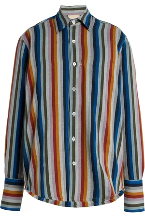 Marrakshi Life The French Cuff Striped Cotton Shirt, , 00/0