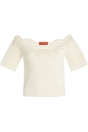 Altuzarra Posy Embroidered Knit Off-The-Shoulder Top, , S