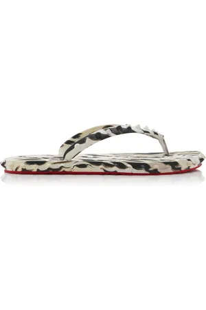 Christian Louboutin Super Loubi Studded Rubber Flip Flop Sandals, , IT 36