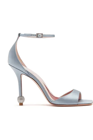 Roger Vivier I Love Vivier Strass-Detail Satin Sandals, , IT 36