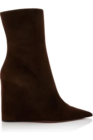 Amina Muaddi Pernille Suede Ankle Boots, , IT 40