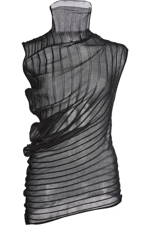 Victoria Beckham Sheer-Knit Sleeveless Top, , XS