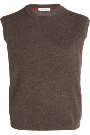 Salvatore Ferragamo Ribbed-Knit Virgin Wool Vest, , XS