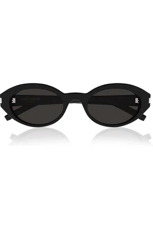 Saint Laurent Round-Frame Acetate Sunglasses, , OS