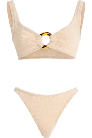 Hunza G Julia Low-Waisted Seersucker Bikini Set, , OS