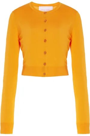Carolina Herrera Cropped Silk-Cotton Cardigan, , XS