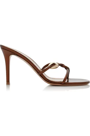 Gianvito Rossi Embellished Leather Sandals, , IT 38.5