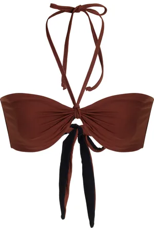 Bond Eye Ida Reversible Tie-Back Bandeau Halter Bikini Top, , M/L