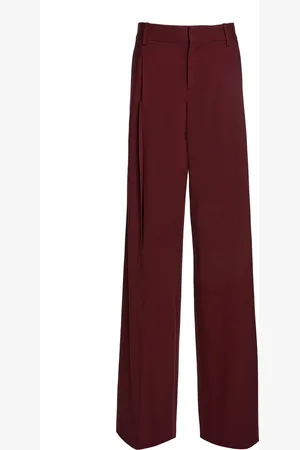 Victoria Beckham Low-Rise Wool Suiting Wide-Leg Pants, , UK 8