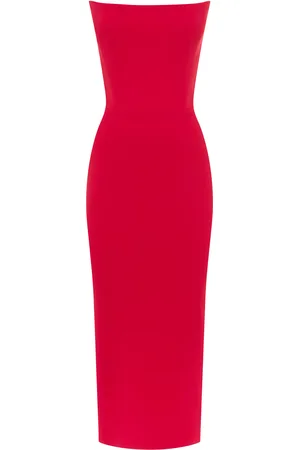 ALEX PERRY Strapless Stretch-Crepe Midi Dress, , UK 6