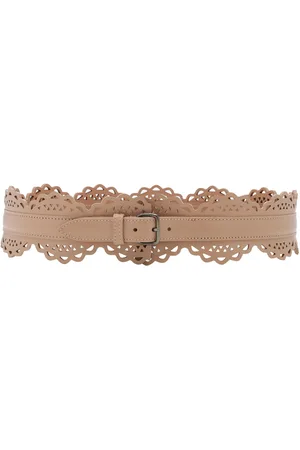 Alaïa Bustier Leather Belt, , 70 cm