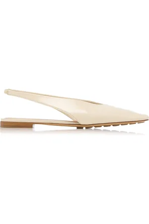Bottega Veneta Cushion Lux Leather Slingback Flats, , IT 36
