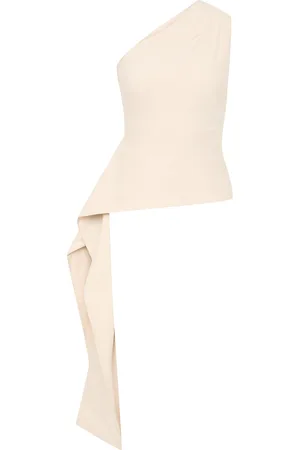 St Agni Asymmetric Cotton-Nylon Orgami Top, , M