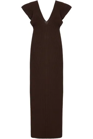Altuzarra Trey Plissé-Knit Midi Dress, , XS