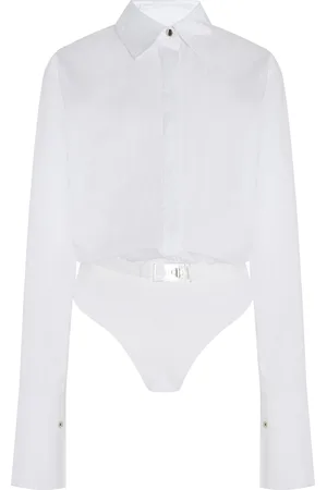 BRANDON MAXWELL The Bradshaw Cotton Bodysuit, , US 0