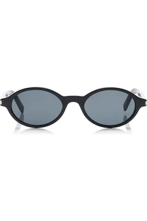 Saint Laurent Jeanne Round-Frame Acetate Sunglasses, , OS