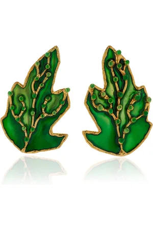 Sylvia Toledano Botanica Enameled 22K Gold-Plated Earrings, , OS, , Gifts For Her