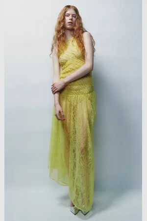 Anna Quan Eliza Shirred Lace Maxi Dress, , UK 10