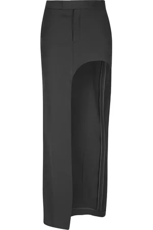 BETTTER Copeland Cutaway Wool Midi Skirt, , XS