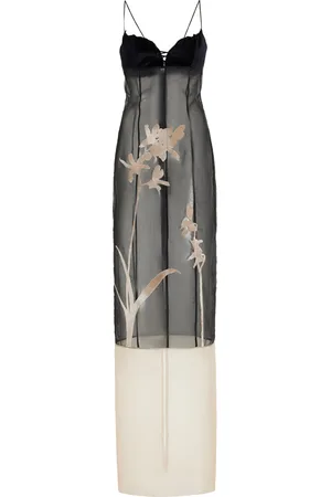 Ludovic De Saint Sernin Isabella Appliquéd Organdy Bustier Maxi Dress, /white, S