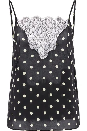 FRANCOISE Exclusive Stevie Lace-Trimmed Silk Crepe Cami Top, , FR 36