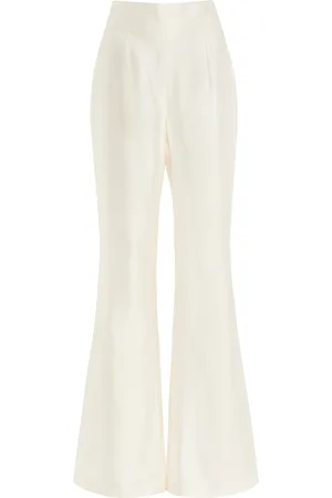 GALVAN Sorrento Tailored Silk Taffeta Flared Pants, , FR 38