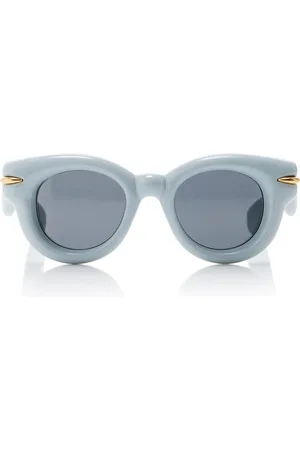 Loewe Inflated Round-Frame Acetate Sunglasses, , OS