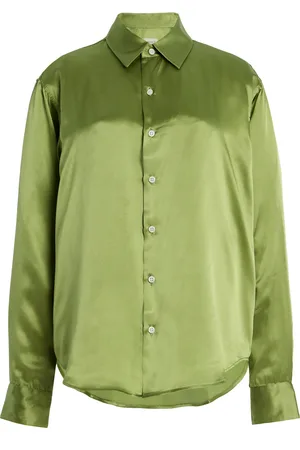 Comme Si La Classica Silk-Charmeuse Shirt, , XS