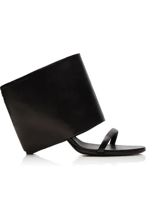 Courrèges Oblique Wedged Leather Sandals, , IT 37