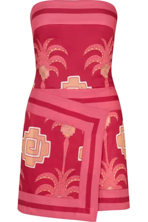 JOHANNA ORTIZ Raiz Ritual Cotton Wrap Mini Dress, , US 6