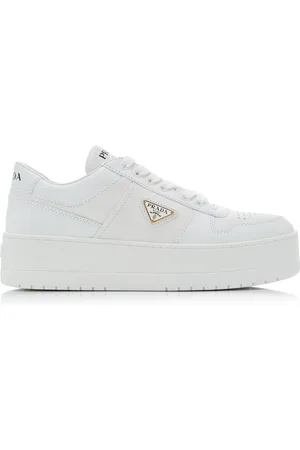 Prada Downtown Platform Leather Sneakers, , IT 39.5