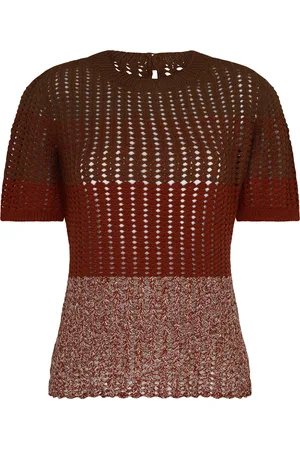 Escvdo Aija Cotton Crochet Box Top, , M