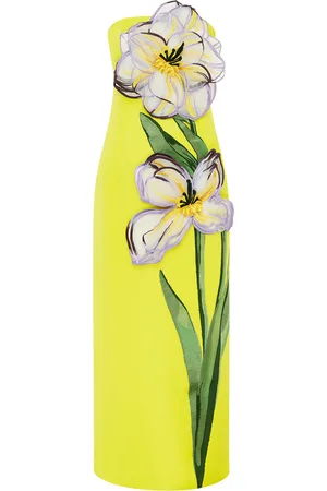 LEO LIN Rayna Appliquéd Iris-Printed Maxi Dress, , AU 10