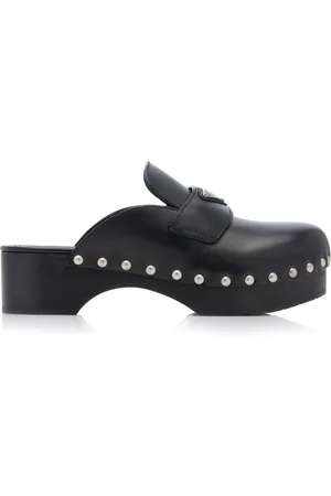 Prada Studded Leather Clogs, , IT 36